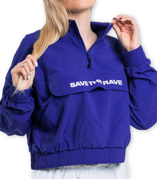 Save The Rave x Zkrácená bunda přes hlavu (fialová)