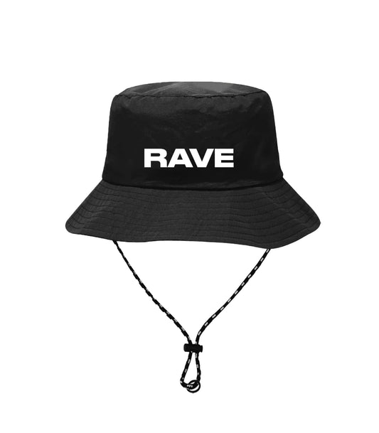 Rave x Adjustable bucket hat (black)