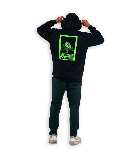 Save The Rave x Tall hoodie (black)